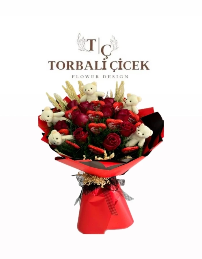 GÜL BUKETİ VE AYICIK